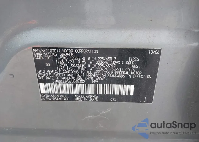 JTMBD33V575065302: 44532425