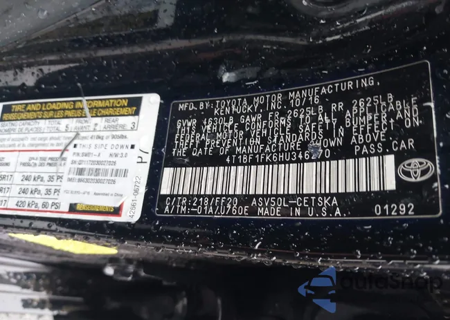 4T1BF1FK6HU346270: 44532495