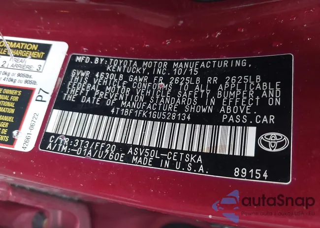 4T1BF1FK1GU528134: 44532598