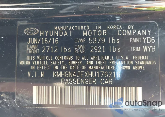 KMHGN4JEXHU176216: 44533634