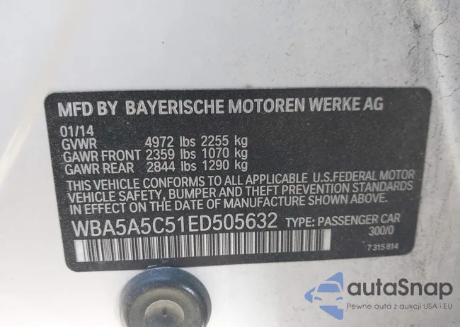 WBA5A5C51ED505632: 44534180