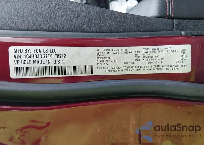 1C4RDJDG7TC178712: 44533313