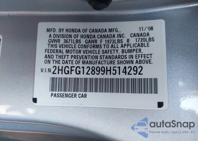 2HGFG12899H514292: 44533354