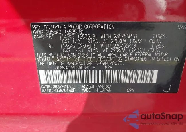 JTMBD32V586088219: 44533370