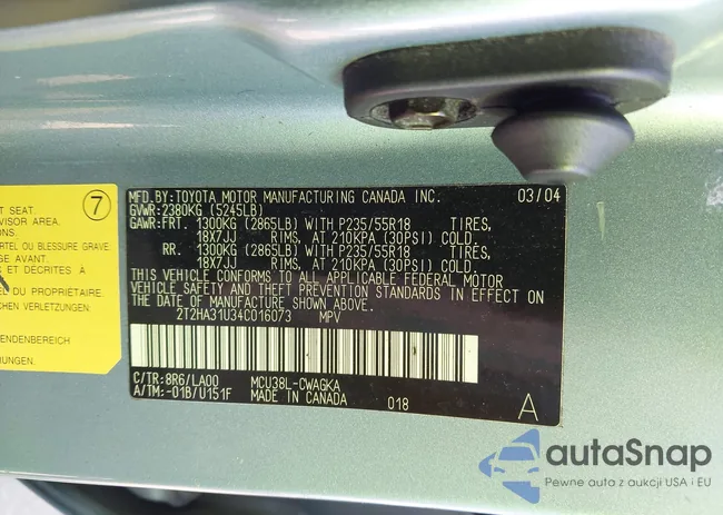 2T2HA31U34C016073: 44533404