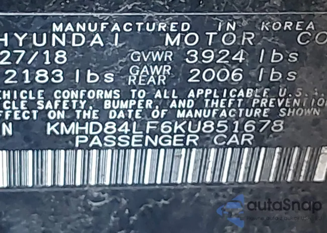 KMHD84LF6KU851678: 44533544