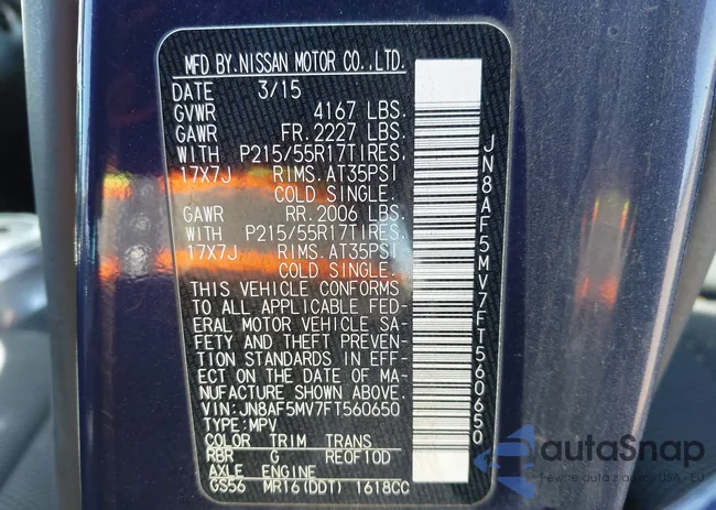 JN8AF5MV7FT560650: 44533587