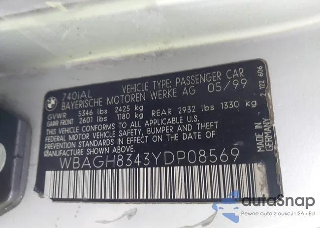 WBAGH8343YDP08569: 44534815
