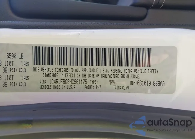 1C4RJFBG8HC901175: 44534997