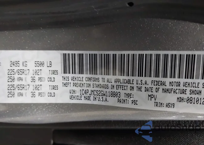 1C4PJMCS2GW118803: 44535199