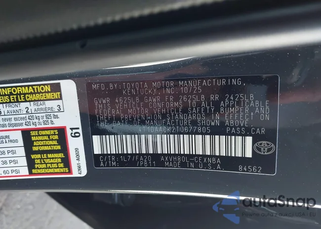 4T1DAACK2TU677805: 44534291