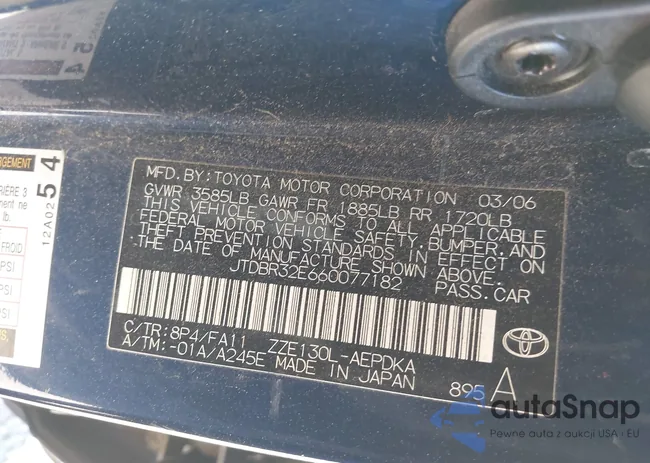 JTDBR32E660077182: 44534313