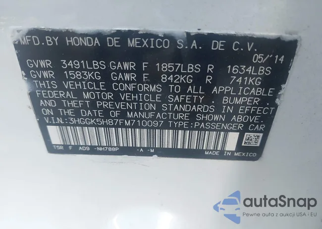 3HGGK5H87FM710097: 44534437