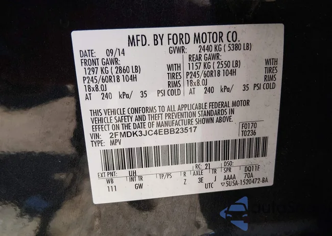 2FMDK3JC4EBB23517: 44535671