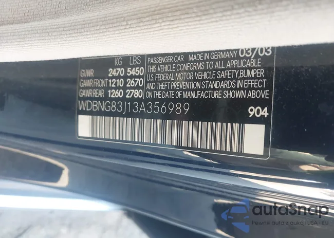 WDBNG83J13A356989: 44535959