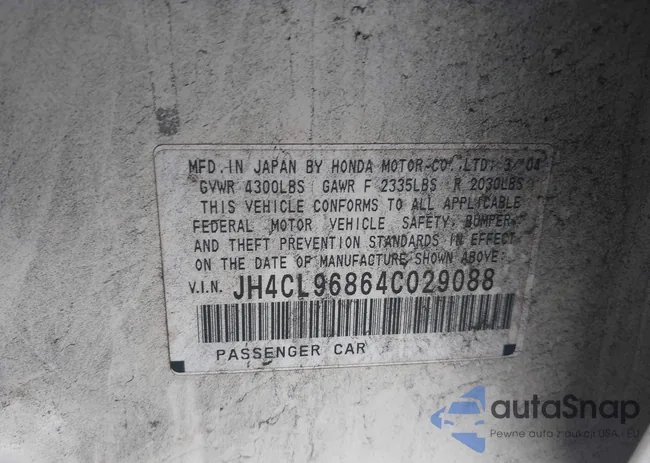 JH4CL96864C029088: 44536164