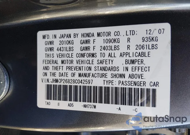 JHMCP26828C042597: 44535374