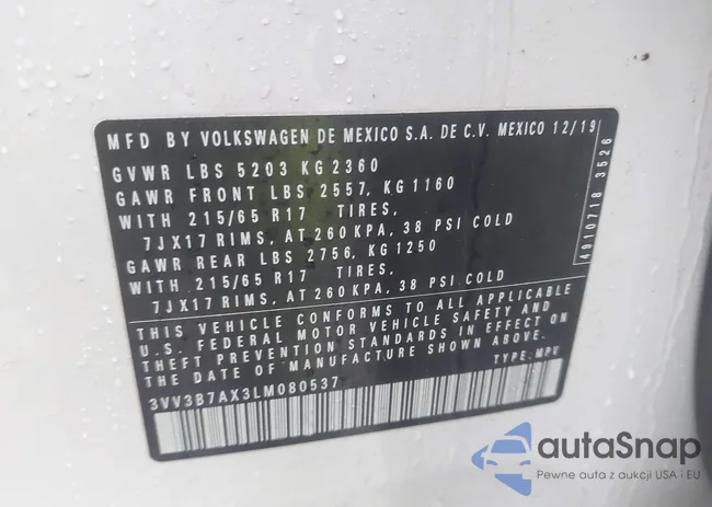 3VV3B7AX3LM080537: 44535574