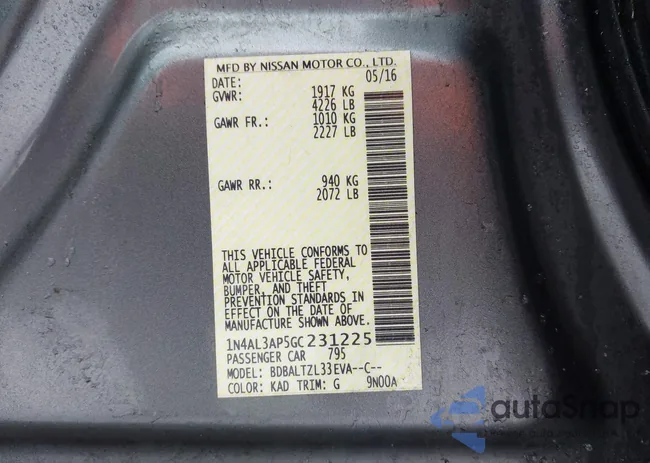 1N4AL3AP5GC231225: 44536610