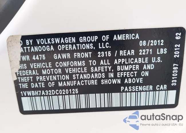 1VWBH7A32DC020125: 44536681