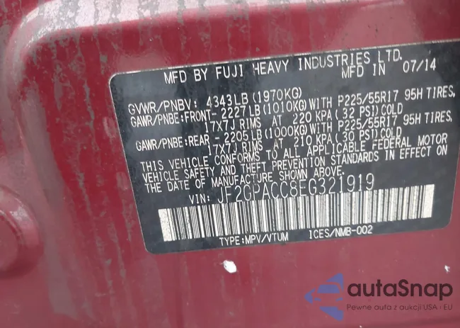 JF2GPACC8EG321919: 44536935