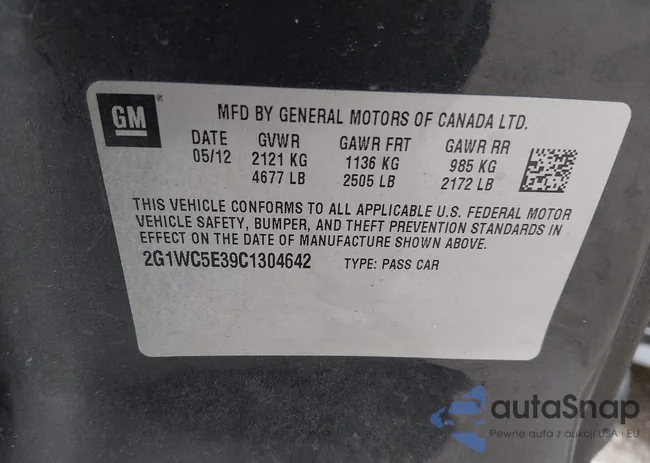 2G1WC5E39C1304642: 44536940