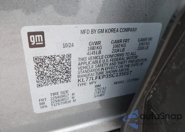 KL77LFEP3SC135017: 44536956