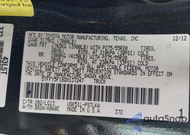 5TFFY5F18DX137247: 44536998