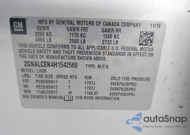 2GNALCEK4H1542569: 44537119