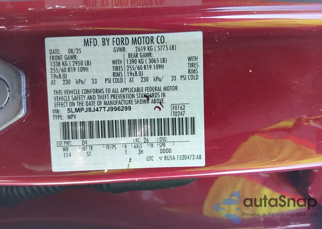 5LMPJ8J47TJ996299: 44537148