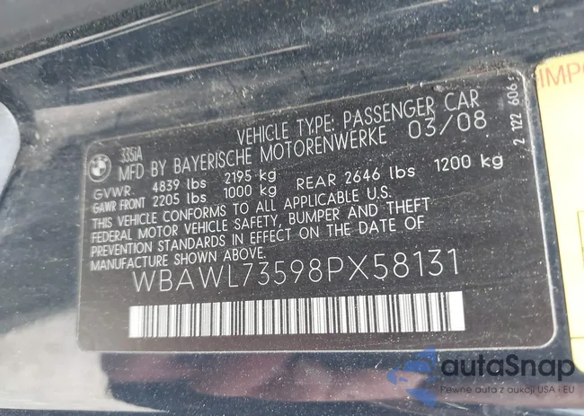 WBAWL73598PX58131: 44536282