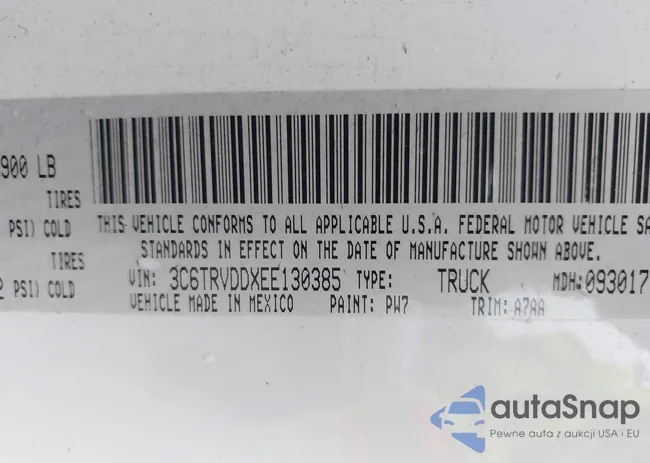 3C6TRVDDXEE130385: 44536391