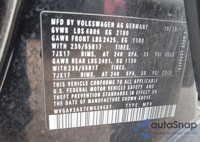 WVGAV3AX7EW539587: 44536537