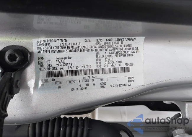 1FADP3F22GL235375: 44538023