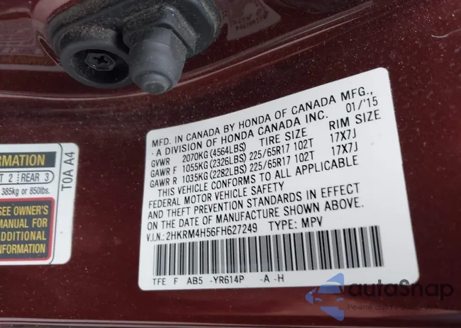 2HKRM4H56FH627249: 44537232