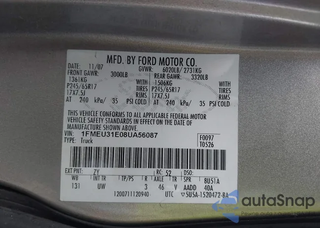 1FMEU31E08UA56087: 44537259