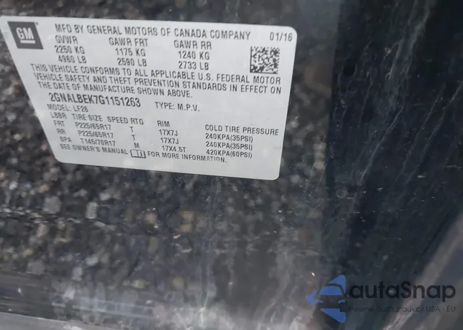 2GNALBEK7G1151263: 44538609