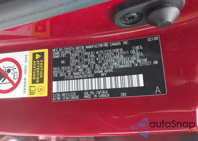 2T2ZK1BA0AC001603: 44538684