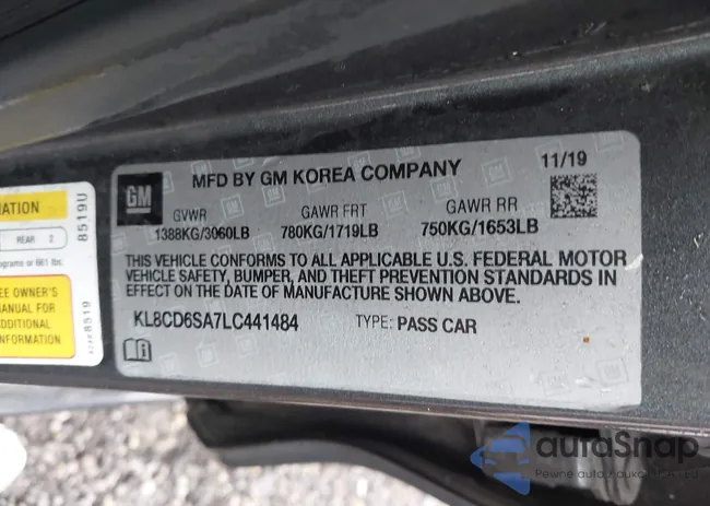 KL8CD6SA7LC441484: 44538939