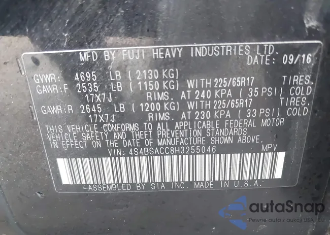 4S4BSACC8H3255046: 44538179