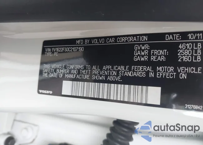 YV1622FS0C2107190: 44538529