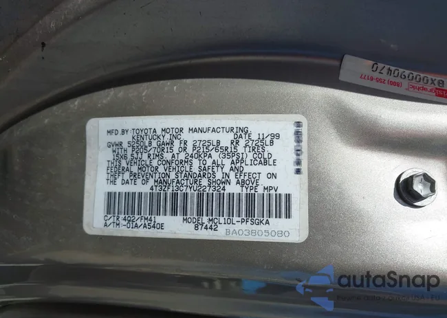 4T3ZF13C7YU227324: 44539670