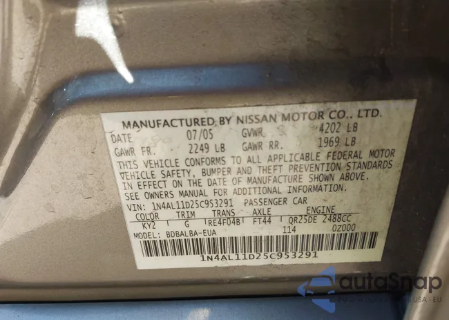 1N4AL11D25C953291: 44539677