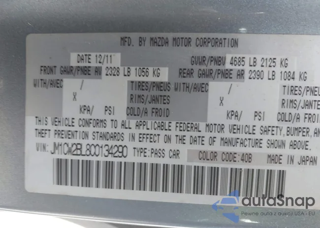 JM1CW2BL8C0134290: 44539700