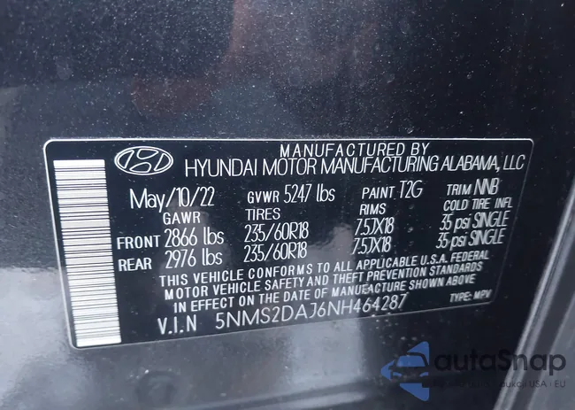 5NMS2DAJ6NH464287: 44539740