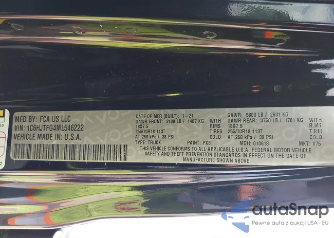 1C6HJTFG4ML546222: 44540027