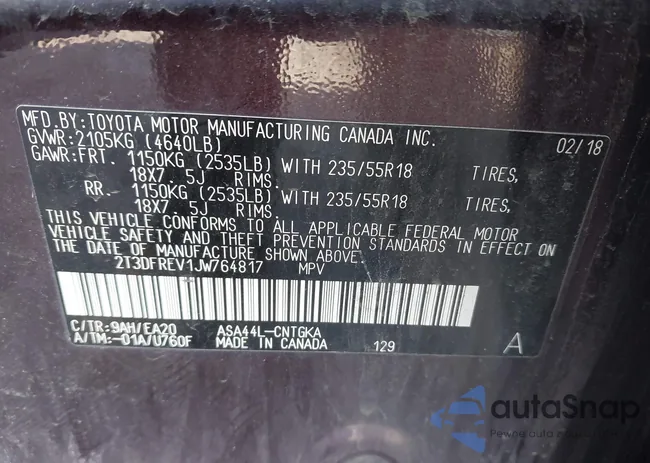 2T3DFREV1JW764817: 44539527