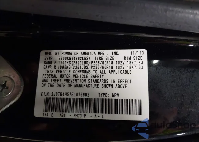 5J8TB4H57EL016962: 44539530