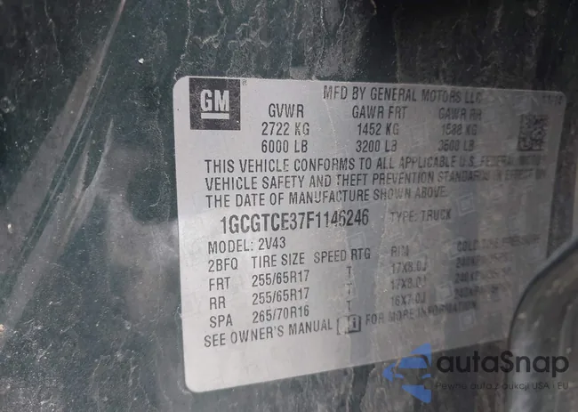 1GCGTCE37F1146246: 44540293