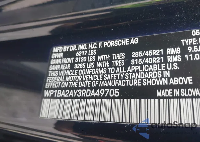 WP1BA2AY3RDA49705: 44540439